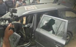 استهداف سيارة للصحفيين من قبل قوات الاحتلال على حدود غزة اليوم