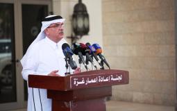 السفير القطري محمد العمادي رئيس اللجنة القطرية لإعادة اعمار قطاع غزة