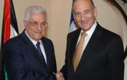 ايهود اولمرت الرئيس محمود عباس 