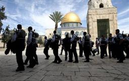الشرطة الاسرائيلية في باحات المسجد الاقصى
