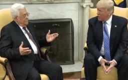 الرئيس الأمريكي دونالد ترامب والرئيس الفلسطيني محمود عباس -ارشيف-