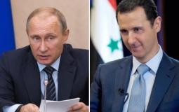الرئيس السوري بشار الاسد والروسي فلاديمير بوتين