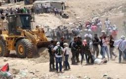 منظمة التحرير: هدم قرية الخان الأحمر جريمة حرب