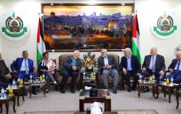 اجتماع حماس والفصائل مع لجنة الانتخابات في غزة اليوم