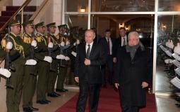 الرئيس محمود عباس ونظيره الروسي فلاديمير بوتين في بيت لحم