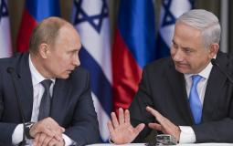 رئيس وزراء الاحتلال الإسرائيلي بنيامين نتنياهو والرئيس الروسي فلاديمير بوتين