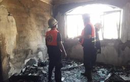 الدفاع المدني يخمد حريقا نشب في منزل شرق خان يونس