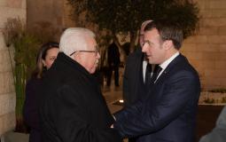 لقاء ماكرون والرئيس عباس في رام الله