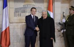 الرئيس عباس يستقبل نظيره الفرنسي إيمانويل ماكرون في رام الله