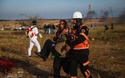 طفل أصيب بقنبلة غاز شرق غزة