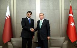 الرئيس التركي اردوغان وامير قطر