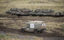 دبابات إسرائيلية في الجولان المحتل  أيار/مايو 2018 