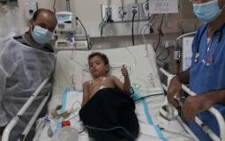 انقاذ حياة طفل في مستشفى الدرة بغزة 