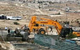 عمليات هدم وتجريف تقوم بها جرافات الاحتلال الإسرائيلي -أرشيفية-