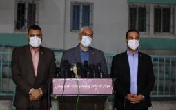 مؤتمر صحفي للاعلان عن تسجيل 4 اصابات بفيروس كورونا داخل قطاع غزة