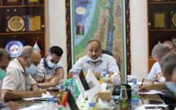 اجتماع رؤساء لجان الأحياء في بلدية غزة 