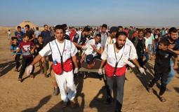 إصابة متظاهر في مسيرات العودة على حدود غزة