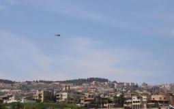 مروحية اسرائيلية لمراقبة الأوضاع في دير الأسد