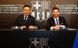 ميسي جدد  مؤخرا عقده مع برشلونة حتى عام 2021