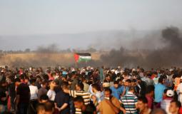 فلسطينيون يتظاهرون على حدود غزة