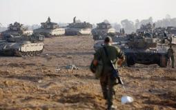 جنود جيش الاحتلال الاسرائيلي على حدود قطاع غزة