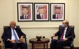 عريقات يلتقي وزير الخارجية الأردني لبحث المستجدات الفلسطينية