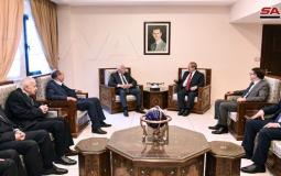 لقاء وفد منظمة التحرير مع نائب وزير الخارجية السوري