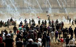 65 إصابة بمسيرات ذكرى النكبة على حدود غزة اليوم