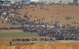 جانب من مسيرات العودة على حدود قطاع غزة 