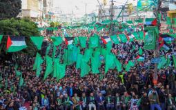 مهرجان حماس في ذكرى انطلاقتها بغزة اليوم