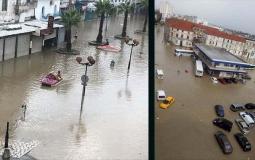 إجلاء 42 مواطناً من منازل غمرتها مياه الأمطار في مدينة بنزرت بتونس