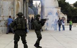 جنود الاحتلال الاسرائيلي في باحات المسجد الاقصى