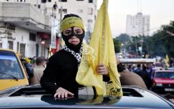 طفل في تظاهرة لحركة فتح بمدينة غزة