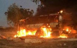 حافلة الجنود التي استهدفتها المقاومة الفلسطينية بصاروخ كورنيت