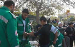 الخدمات الطبية العسكرية خلال مهرجان حركة حماس