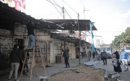 بلدية غزة تنظم وتوسع شارع صلاح الدين في الشجاعية