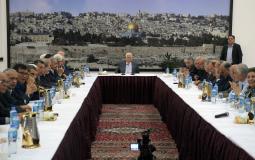 اجتماع للقيادة الفلسطينية برئاسة الرئيس محمود عباس حول تطورات غزة -ارشيف-
