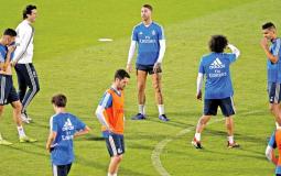 جانب من تدريبات ريال مدريد استعدادا لمواجهة كاشيما الياباني