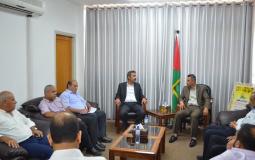 اجتماع وزارة الاقتصاد واتحاد المقاولين في غزة 