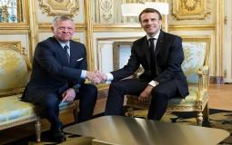 لقاء الرئيس الفرنسي إيمانويل ماكرون والعاهل الاردي عبد الله الثاني
