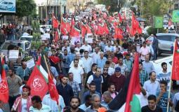 الشعبية تنظم مسيرة جماهيرية دعماً للأسرى والقدس وغزة ولاجئينا بلبنان