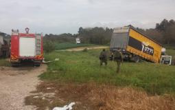 مركبة للجيش الإسرائيلي تتعرض لحادث سير خطير