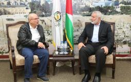 السفير محمد العمادي يصل غزة ويلتقي رئيس حماس اسماعيل هنية