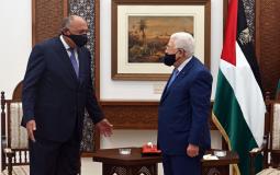 تفاصيل لقاء وزير الخارجية المصري والرئيس عباس برام الله