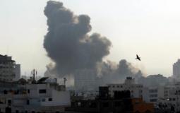 قطاع غزة عقب قصف إسرائيلي -ارشيف-