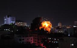 القصف الاسرائيلي على غزة الليلة الماضية