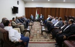 لقاء قيادة حماس والجهاد الإسلامي في غزة
