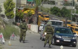 تواجد مكثف لجنود الاحتلال في الشارع الالتفافي رقم 