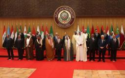 الرئيس محمود عباس مع زعماء الدول العربية -ارشيف-