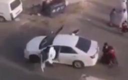 مشهد من فيديو لاختطاف طفل في السعودية